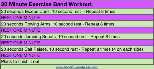 Exercise Band Workout from Bendifulblog.com 